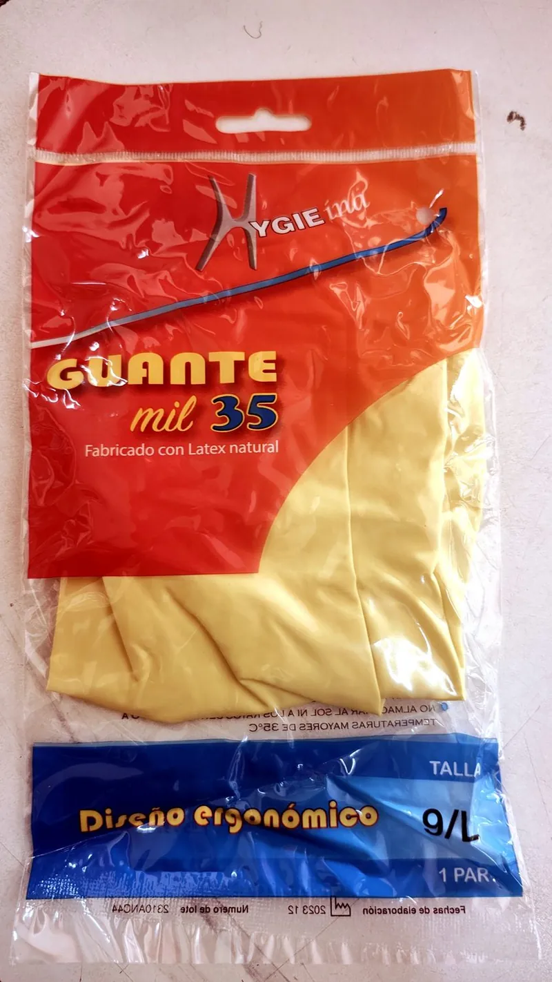 GUANTE AMARILLO HYGIEINA TALLA L