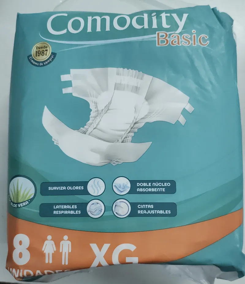 PAÑAL ADULTO COMODITY BASIC TALLA XG 8UN
